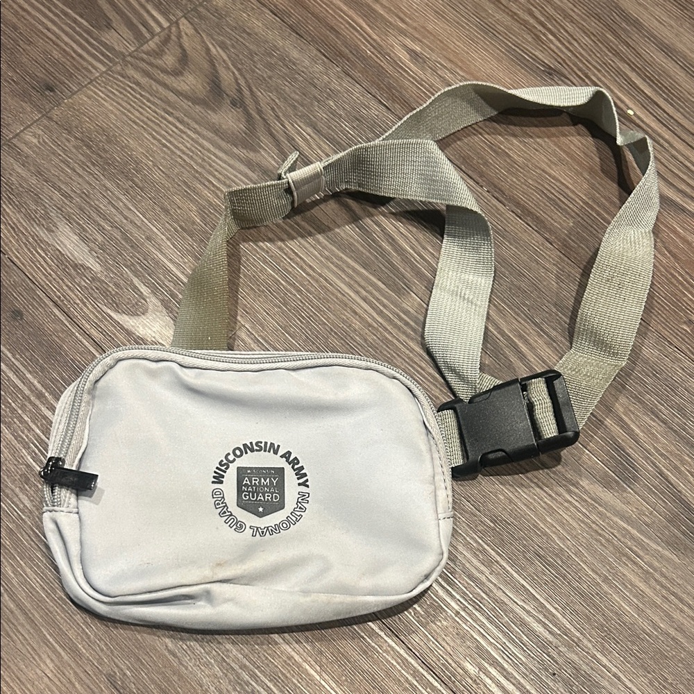 Light Gray Army National Guard Crossbody Bag